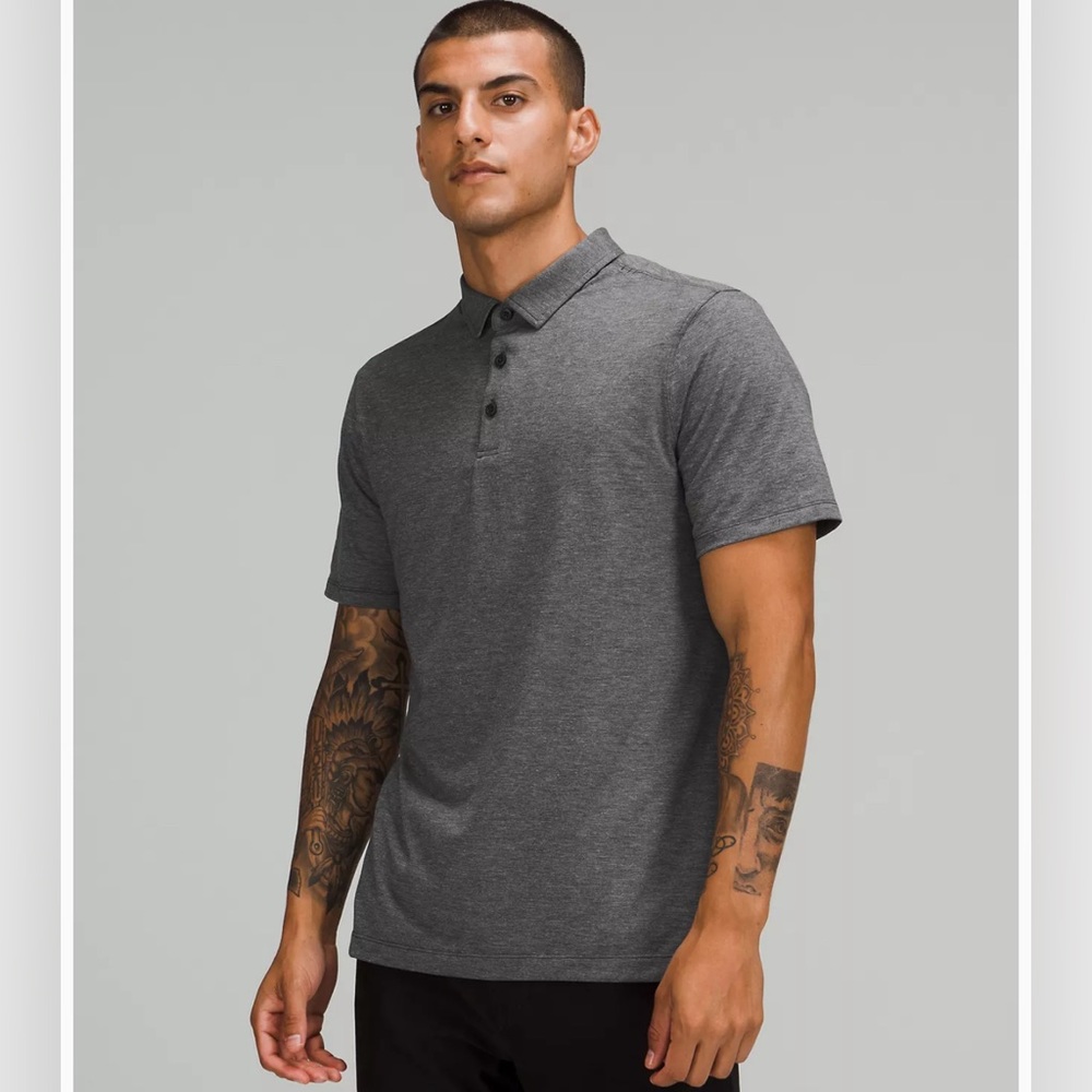 Lululemon Evolution Short‎ Sleeve Mens Polo Shirt Size M